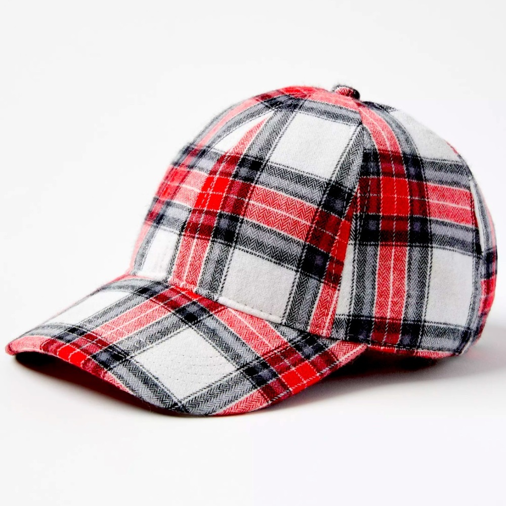 EUC • Loft plaid baseball hat